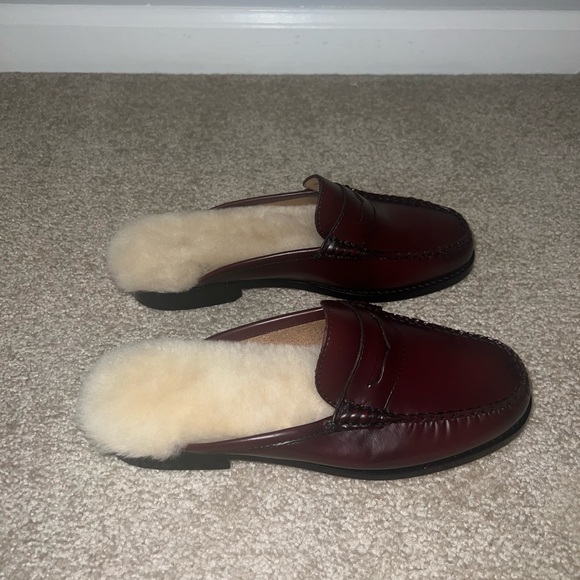 WYNN Shearling Mule in Burgundy Women’s Size 7M - Picture 2 of 8
